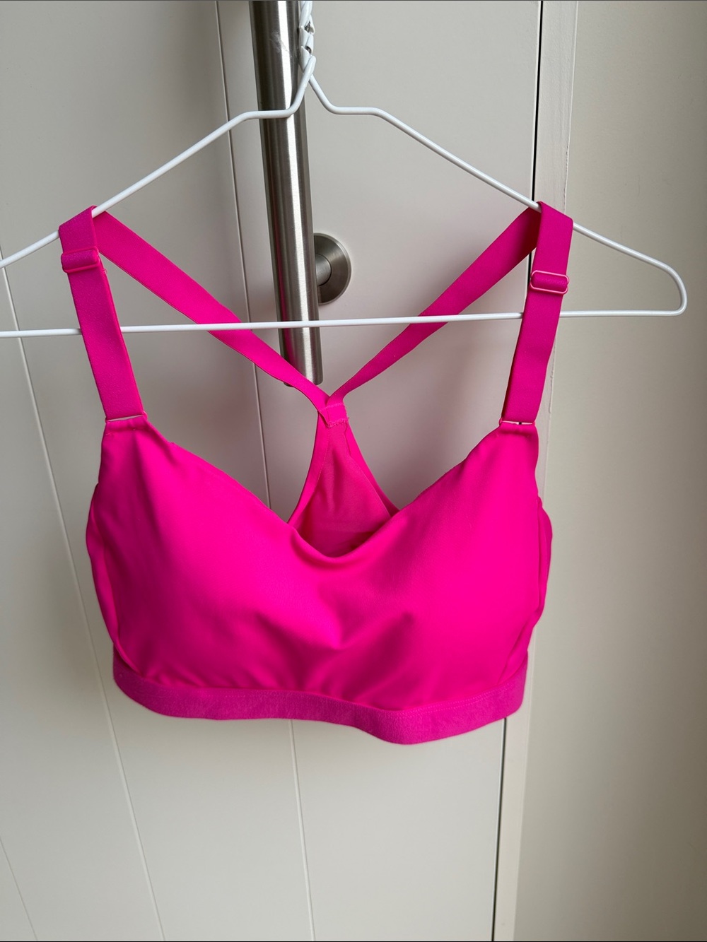Old Navy Hot Pink Racerback Padded Sports Bra